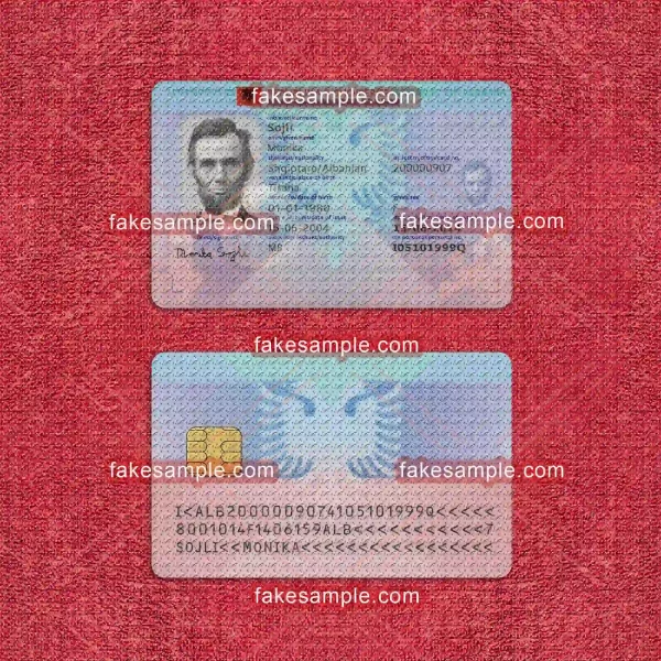 Albania National ID Card Fake Template