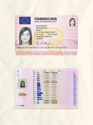 Austria driver license psd fake template