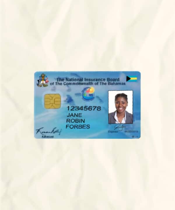 Bahamas National Identity Card Fake Template