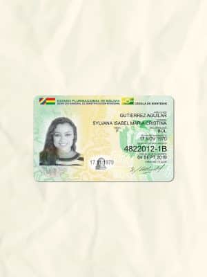 Bolivia National Identity Card Fake Template