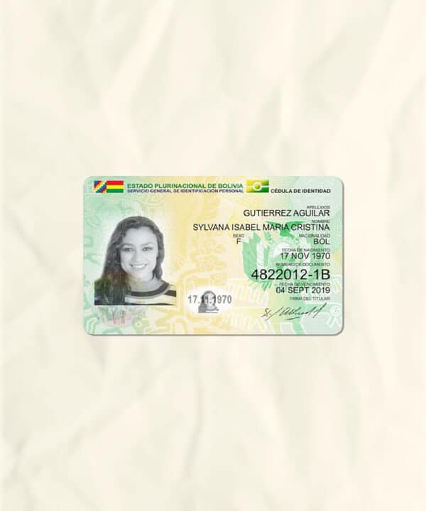 Bolivia National Identity Card Fake Template