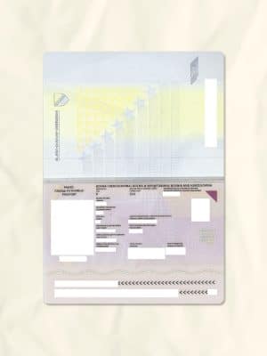 Bosnia and Herzegovina passport fake template