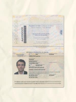 Brazil passport fake template