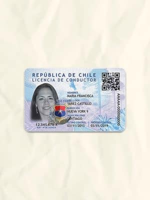 Chile driver license psd fake template