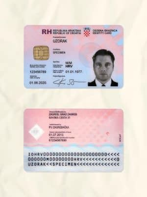 Croatia National Identity Card Fake Template