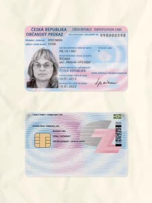 Czech National Identity Card Fake Template