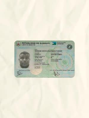 Djibouti National Identity Card Fake Template