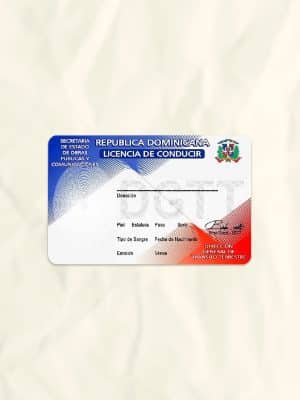 Dominican driver license psd fake template