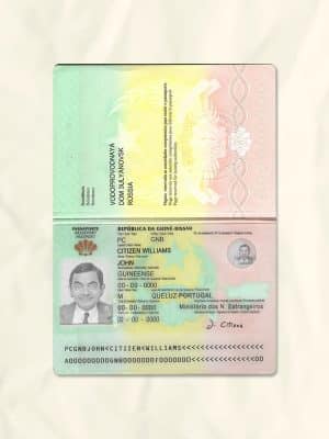 Guinea passport fake template