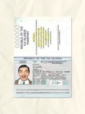 Fiji passport fake template