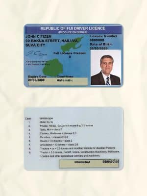 Fiji driver license psd fake template