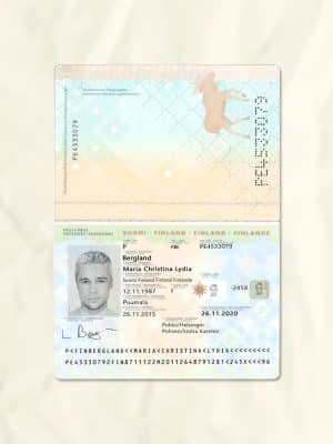 Finland passport fake template