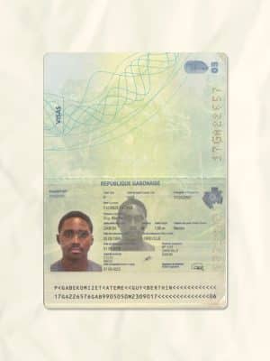 Gabon passport fake template