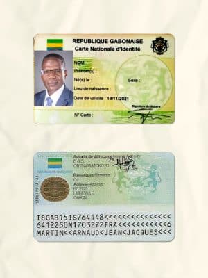 Gabon National Identity Card Fake Template