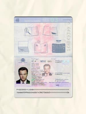 Georgia passport fake template