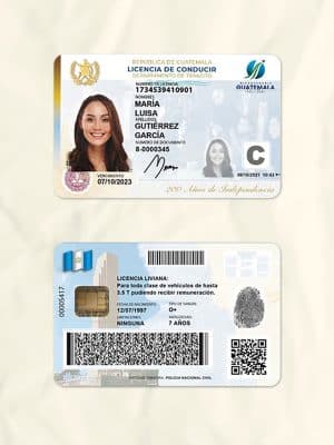 Guatemala driver license psd fake template