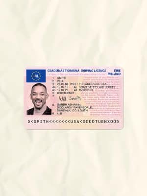 Ireland driver license psd fake template