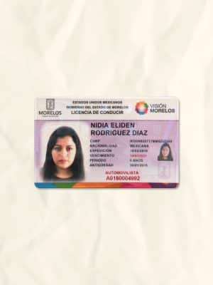 Mexico driver license psd fake template