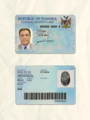 Namibia National Identity Card Fake Template