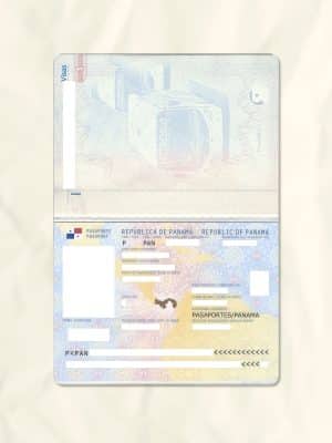 Panama passport fake template