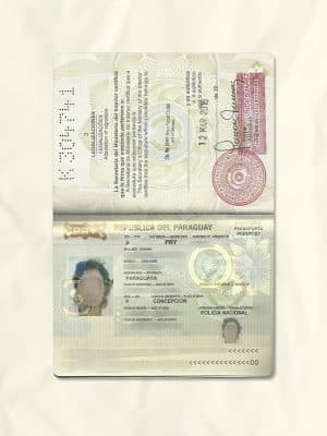 Paraguay passport fake template