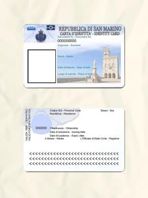 San Marino National Identity Card Fake Template