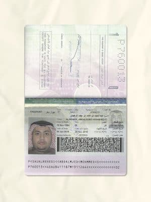 Saudi Arabia passport fake template