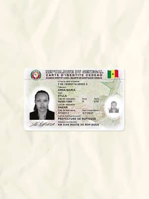 Senegal National Identity Card Fake Template