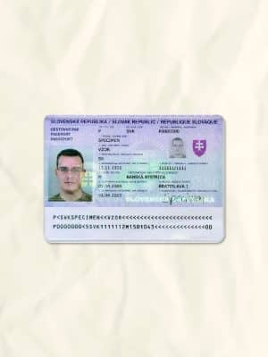 Slovakia passport fake template