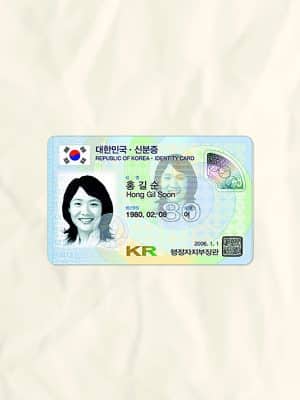 South Korea National Identity Card Fake Template