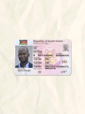 South Sudan National Identity Card Fake Template