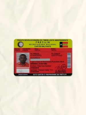 Timor National Identity Card Fake Template