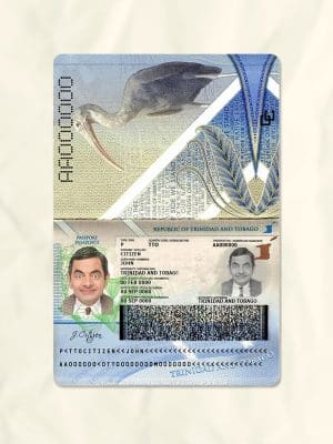 Tobago passport fake template