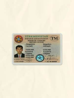 Turkmenistan driver license psd fake template