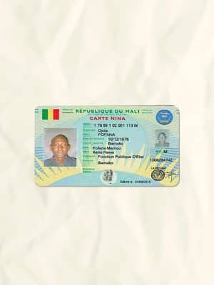 Mali National Identity Card Fake Template