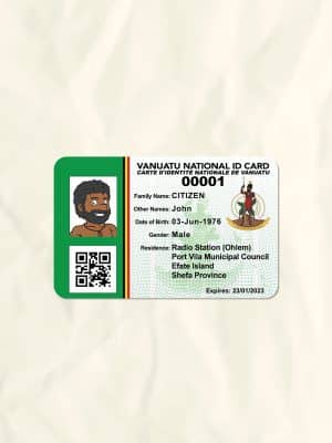 Vanuatu National Identity Card Fake Template