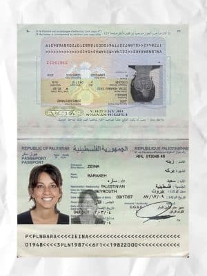 Palestine passport fake template psd