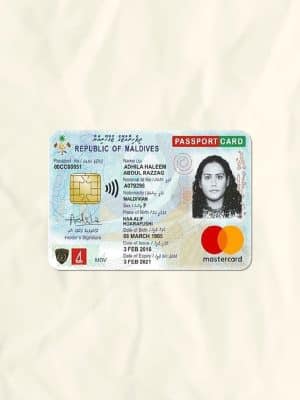 Moldive National Identity Card Fake Template