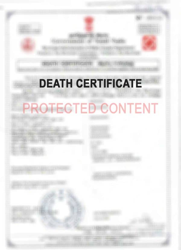 Uruguay Death Certificate Fake Template