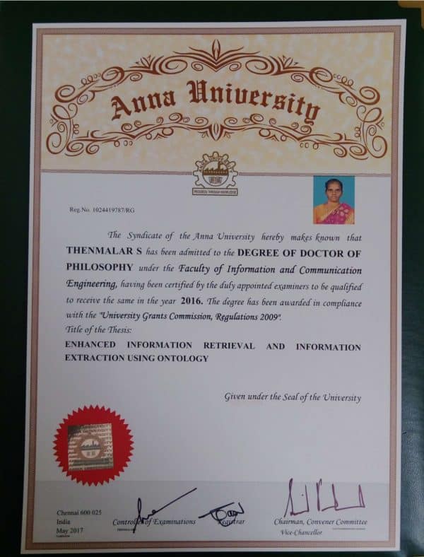 Anna Diploma Certificate Fake Template