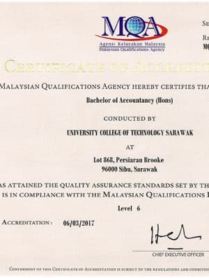 Malaysian Qualifications Agency (MQA) Degree Certificate